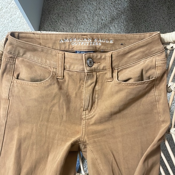 American eagle jeans extra long super stretch size 0 brown medium rise - Picture 2 of 5